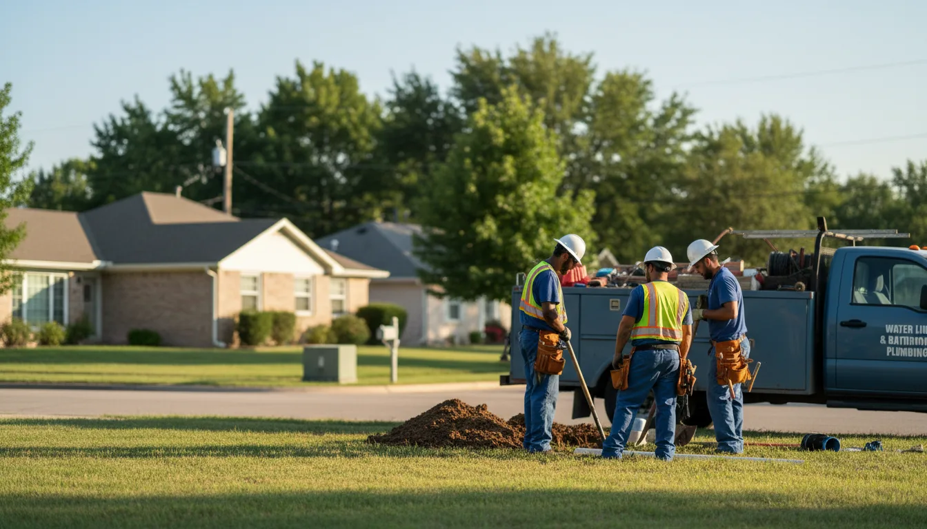Residential water line and bathroom plumbing service in Salem, NE